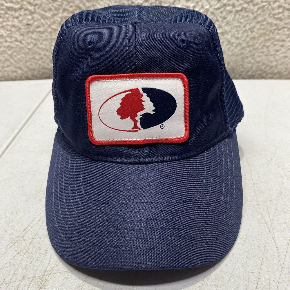 Mossy Oak Blue Trucker Hat Mesh Back Snapback Hunting Fishing Cap Mens OSFM